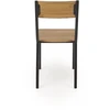 MILTON table + 4 chairs color: natural / juodas