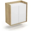 MOBIUS cabinet 2D color: hikora oak/baltas
