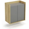 MOBIUS cabinet 2D color: hikora oak/pilkas