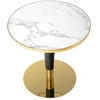 MORATA round table, baltas marble / juodas / auksinis