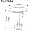 MORATA round table, baltas marble / juodas / auksinis