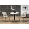 MORATA round table, baltas marble / juodas / auksinis