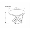 Halmar Stalas MORUS Round Natūralus