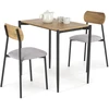 NANDO table + 2 chairs color: natural / juodas