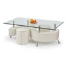 NINA 3 H coffee table color: baltas