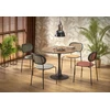OLMO round table, walnut / juodas