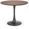 OLMO round table, walnut / juodas