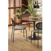 OLMO round table, walnut / juodas