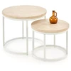 OREO set of two coffee tables, travertine / baltas