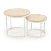 OREO set of two coffee tables, travertine / baltas