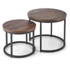 OREO set of two coffee tables, walnut / juodas