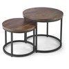 OREO set of two coffee tables, walnut / juodas