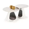 OSARIO coffee table, baltas marble / baltas