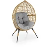 OSKAR garden chair, natural / light pilkas
