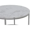 PAOLA 2 set of two coffee tables, marble / sidabrinis