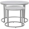 PAOLA 2 set of two coffee tables, marble / sidabrinis