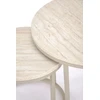 PAOLA set of 2 c. tables, travertine / cashmere