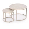 PAOLA set of 2 c. tables, travertine / cashmere