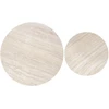 PAOLA set of 2 c. tables, travertine / cashmere