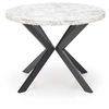 PERONI extension table, baltas marble / juodas