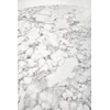 PERONI extension table, baltas marble / juodas