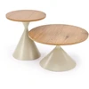 PILAR set of 2 c.tables natural oak / cashmere