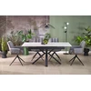 PLATAN extension table, baltas marble / juodas