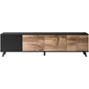 RANDOM RTV-3 TV stand 200 cm, wotan oak / juodas