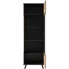 RANDOM W-1 display cabinet, color: wotan oak/juodas