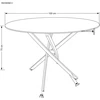 RAYMOND 2 table, baltas marble / auksinis