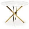 RAYMOND 2 table, baltas marble / auksinis