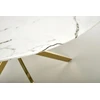 RAYMOND 2 table, baltas marble / auksinis