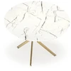 RAYMOND 2 table, baltas marble / auksinis