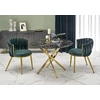 RAYMOND 2 table, juodas marble / auksinis