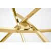 RAYMOND table, color: glass - transparent, legs - auksinis