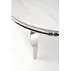 REGINALD table, color: top - baltas marble, legs - sidabrinis