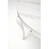 REGINALD table, color: top - baltas marble, legs - sidabrinis