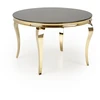 REGINALD_2 table, color: top - juodas glass, legs - auksinis