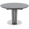 RICARDO extension table, color: top - pilkas marble, legs - dark pilkas