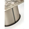 ROBINSON extension table, beige marble / cappuccino / juodas