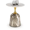 ROSA coffee table, baltas marble / pilkas marble / auksinis