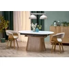 SIRIUS extension table, baltas marble / natural