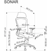 SONAR office chair, juodas