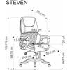 STEVEN office chair, juodas / pilkas