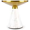 TALBI coffee table, baltas marble / baltas / auksinis