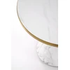 TALBI coffee table, baltas marble / baltas / auksinis