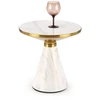 TALBI coffee table, baltas marble / baltas / auksinis