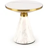 TALBI coffee table, baltas marble / baltas / auksinis