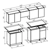 TATIANA 240 kitchen set, color: front - walnut/cashmere, body – sonoma oak
