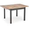 TIAGO SQUARE extensions table, craft oak / juodas